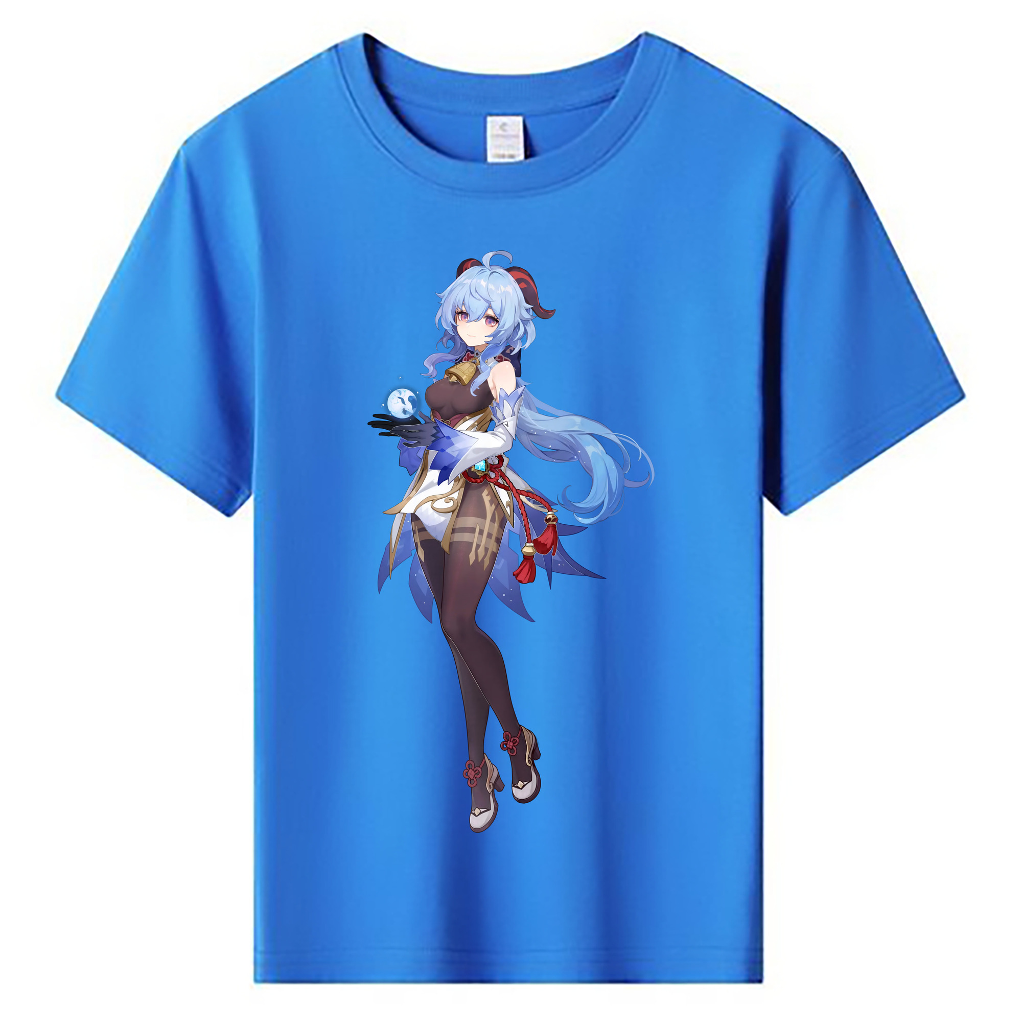 げんし神 甘雨 かんう genshin Ganyu 綿100％キッズTシャツ（フロントプリント）